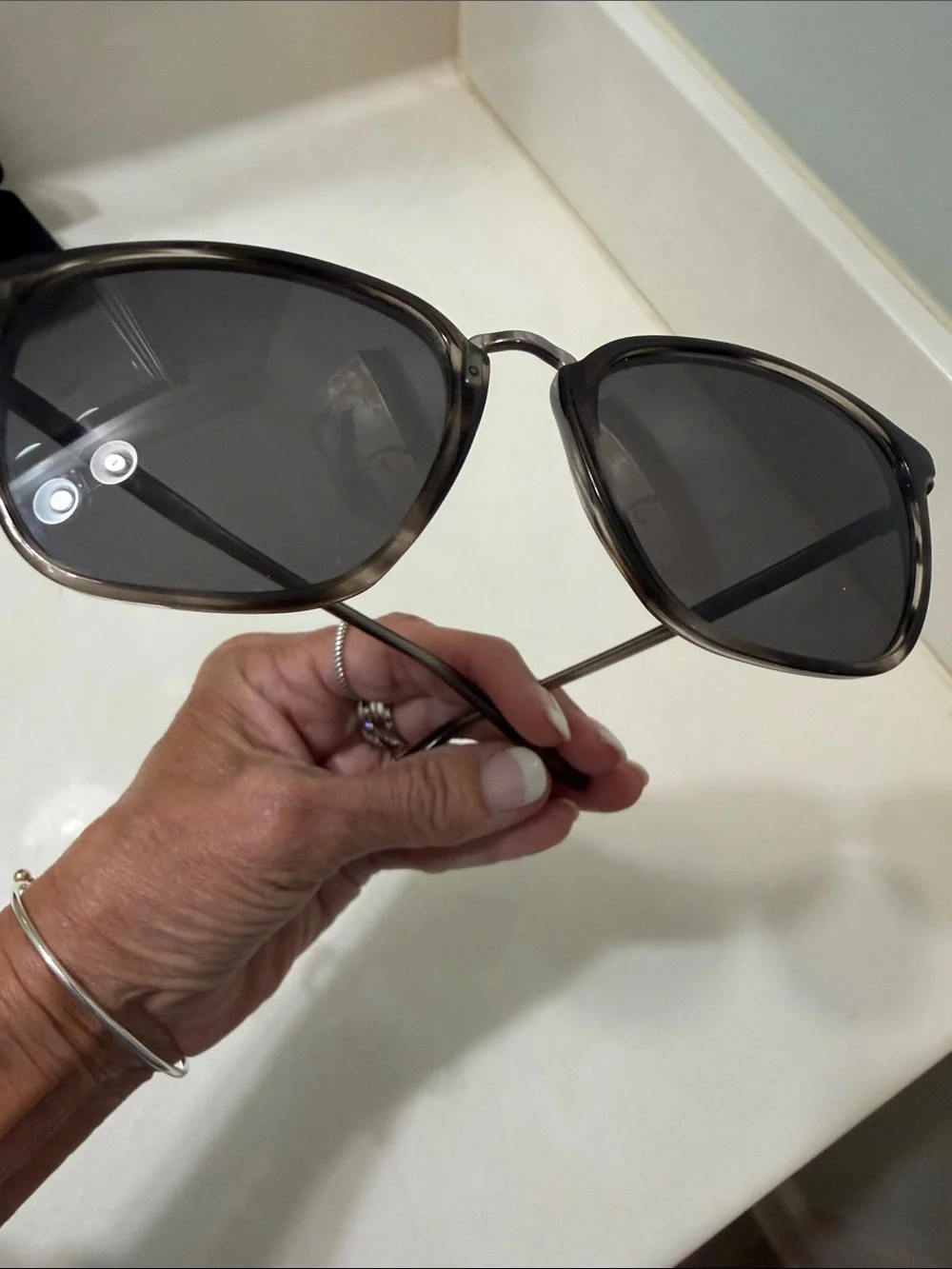 Salvatore Ferragamo Black and Brown Sunglasses